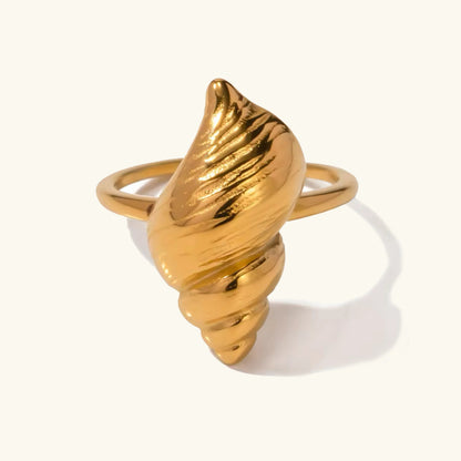 [AuraEcho]Ohana Sea Conch Gold Ring
