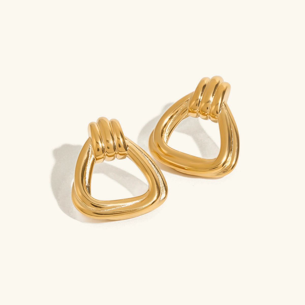 [AuraEcho]Doris Knot Charm Gold Earrings