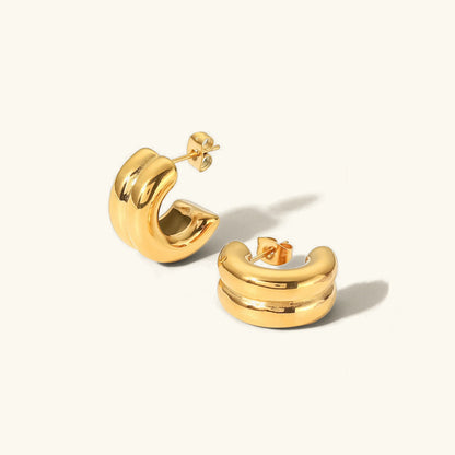 [AuraEcho]Henrietta Gold Earrings