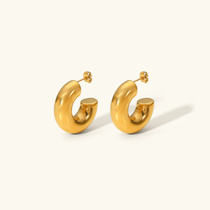 [AuraEcho]Natalia Chunky Gold Hoops