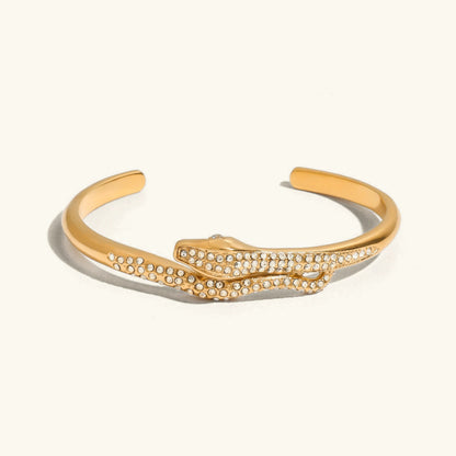 [AuraEcho]Rosalee Serpentine Diamond Bangle