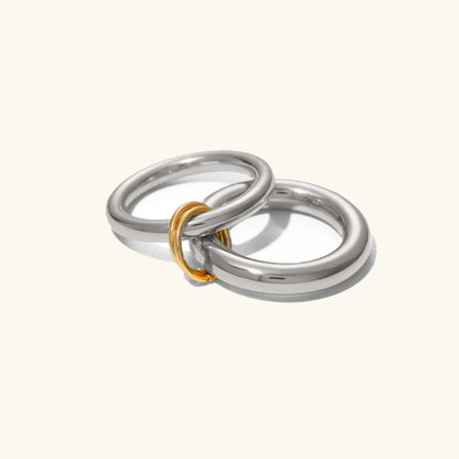 [AuraEcho]Dune Stacked Gold Ring