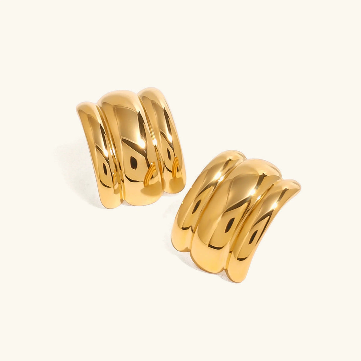[AuraEcho]Angela Gold Arch Earrings