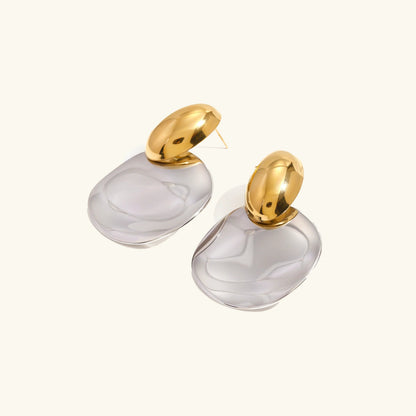 [AuraEcho]Destiny Chunky Gold Drop Earrings