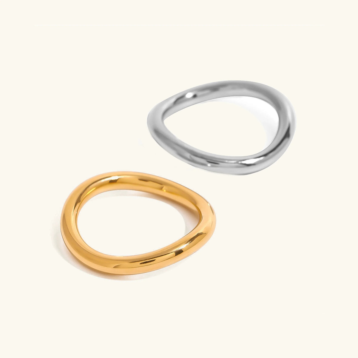 [AuraEcho]Miley Gold & Silver Layered Rings