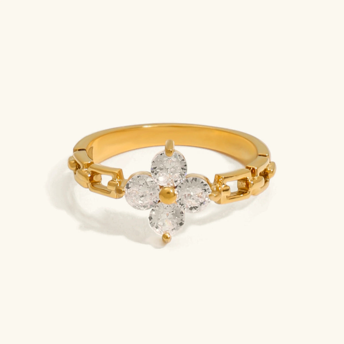 [AuraEcho]Clestine Diamond Petal Ring