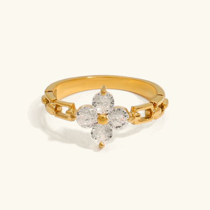 [AuraEcho]Clestine Diamond Petal Ring