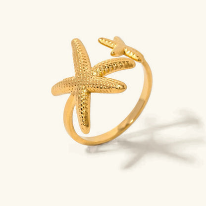 [AuraEcho]Seastar Gold Starfish Ring