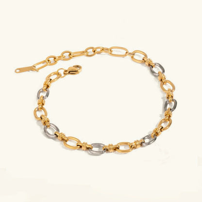 [AuraEcho]Addison Two Tone Gold Bracelet