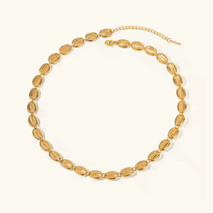 [AuraEcho]Pacifica Gold Seashell Necklace