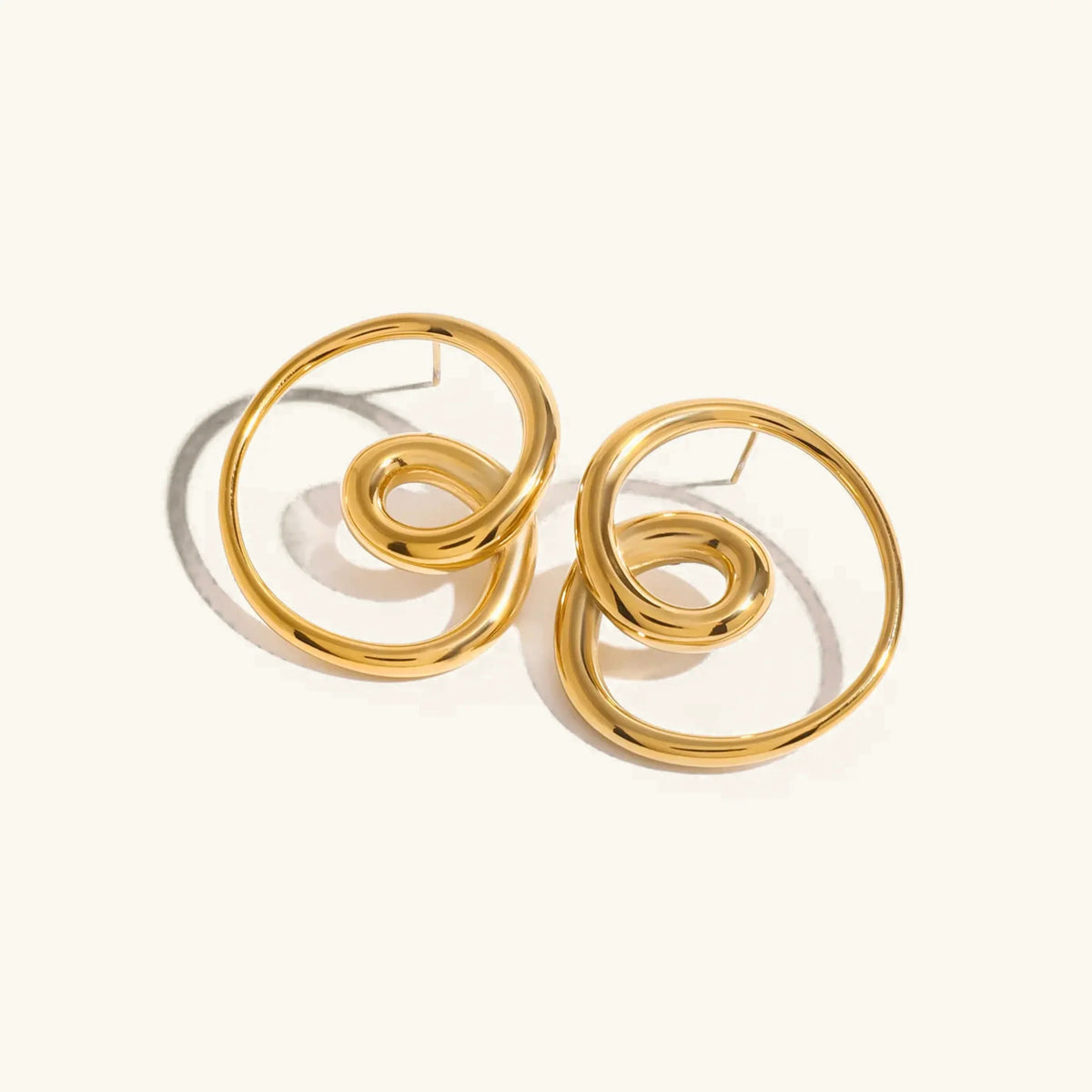 [AuraEcho]Angelique Golden Twist Earrings