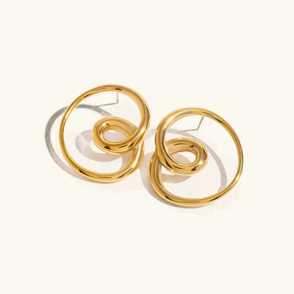 [AuraEcho]Angelique Golden Twist Earrings