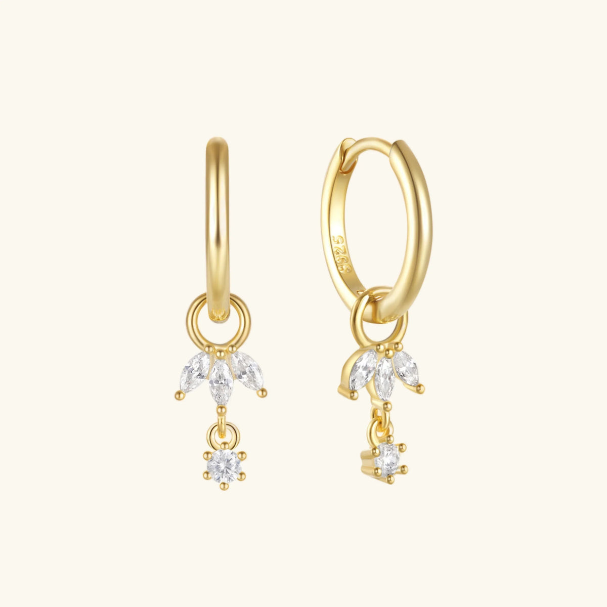 [AuraEcho]Brooke Removable Charm Hoops