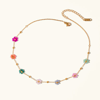 [AuraEcho]Azalea Floral Gold Necklace