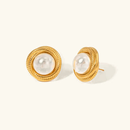 [AuraEcho]Aqua Freshwater Pearl Earrings