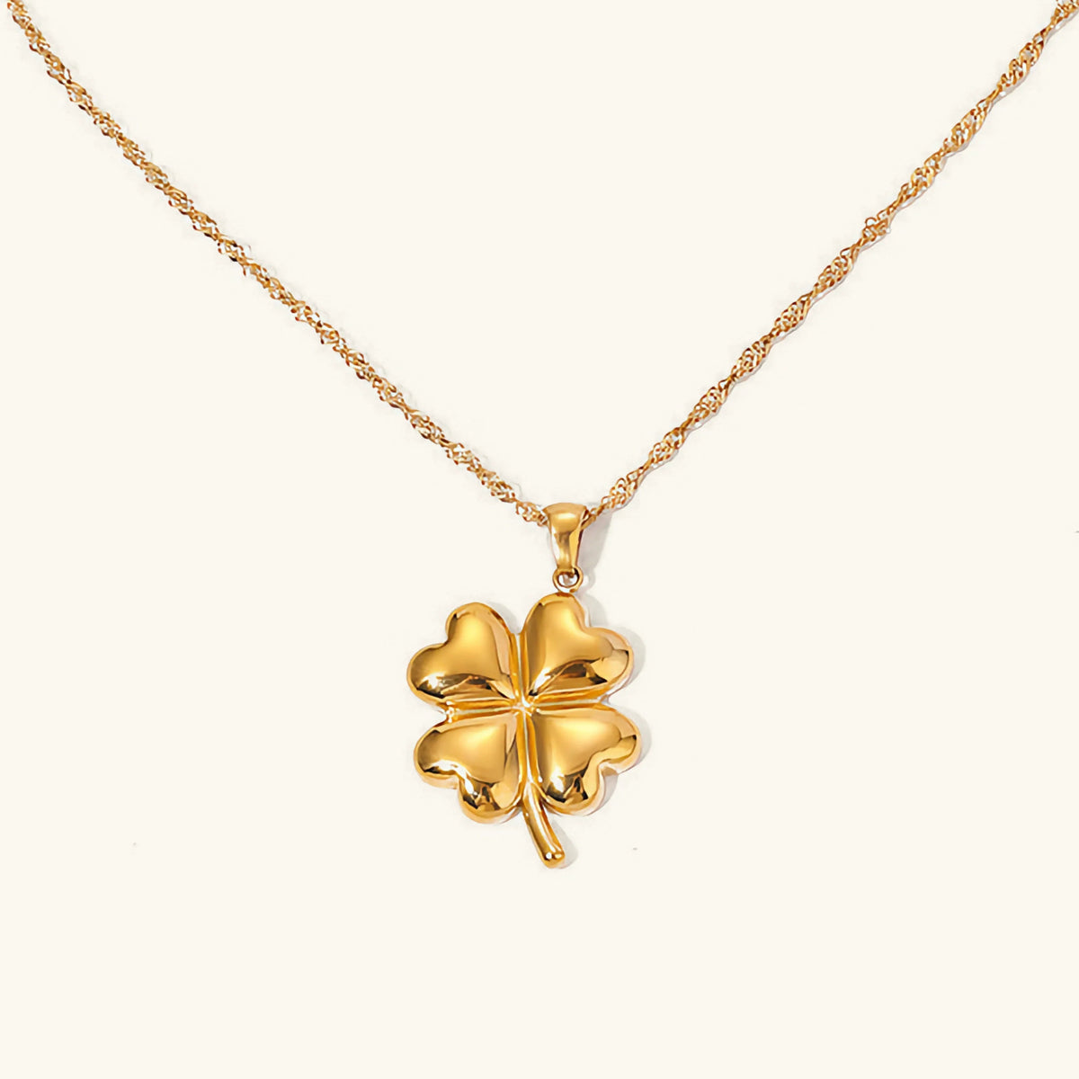 [AuraEcho]Ella Clover Gold Necklace