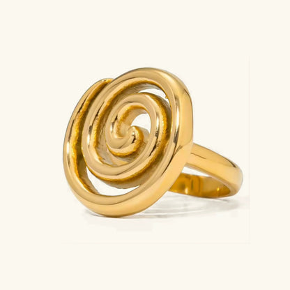 [AuraEcho]Christy Spiral Gold Ring