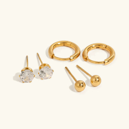 [AuraEcho]Megan Diamond Earring Bundle
