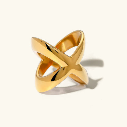 [AuraEcho]Carolyn Gold Cross Ring