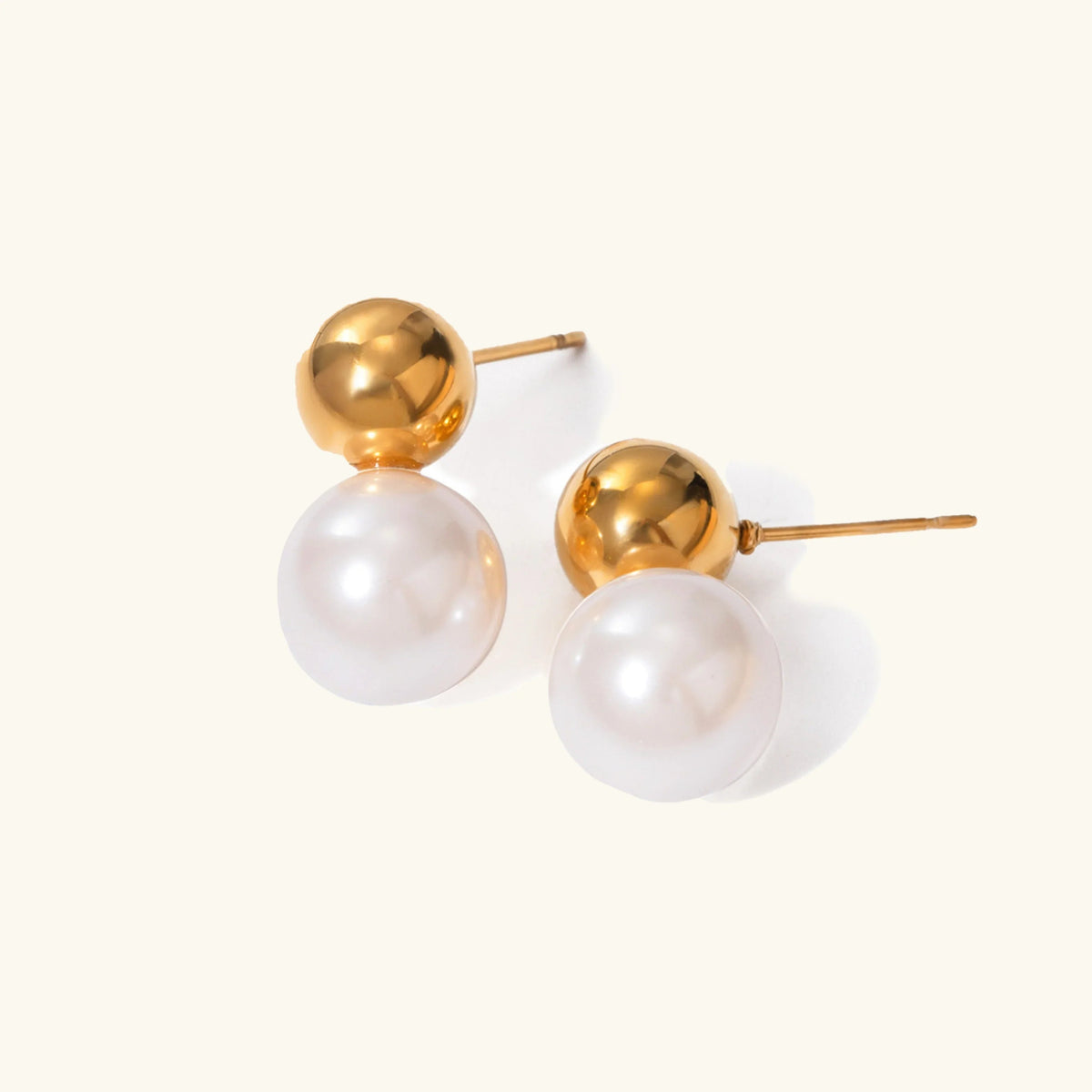 [AuraEcho]Nautica Dome Pearl Earrings