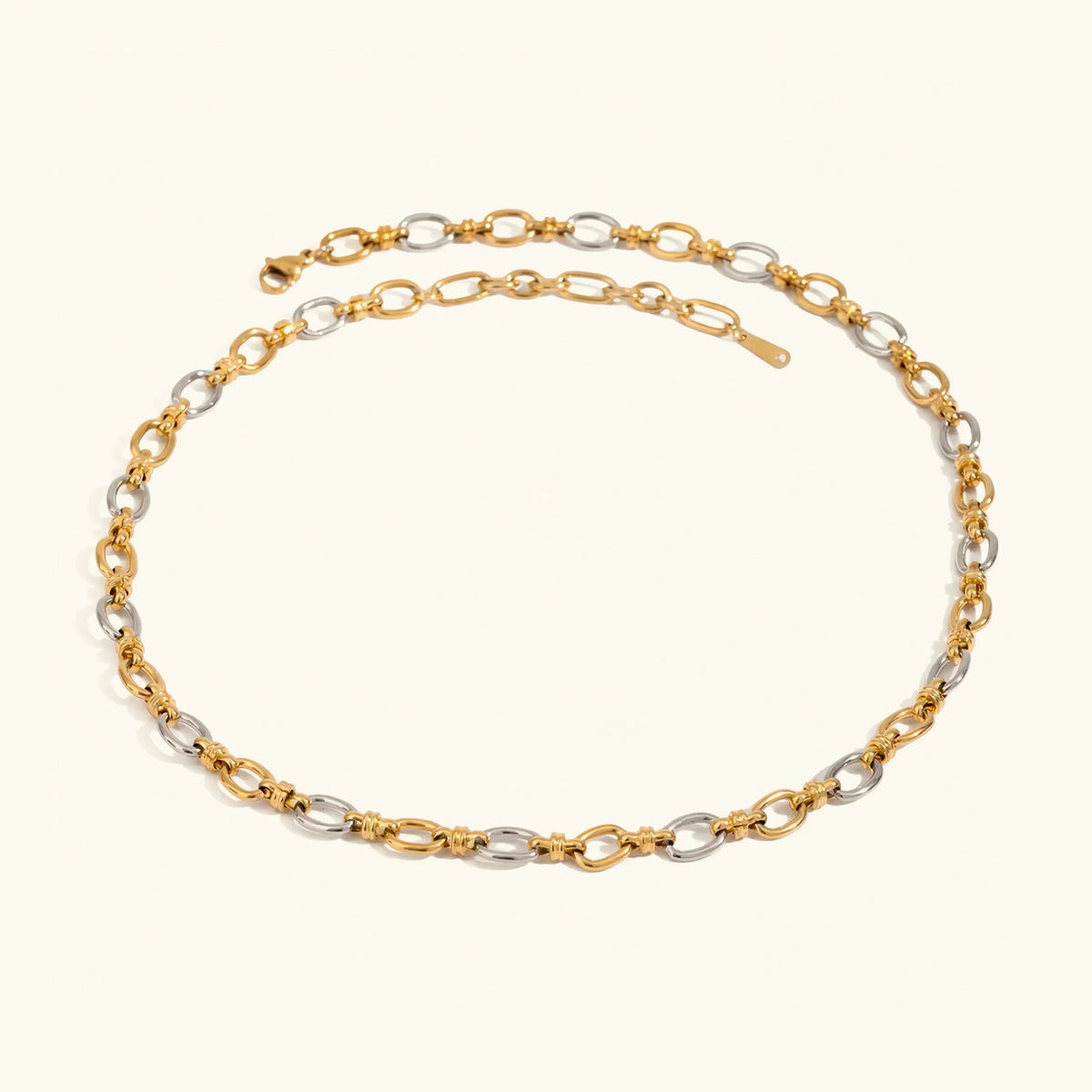 [AuraEcho]Addison Two Tone Gold Necklace
