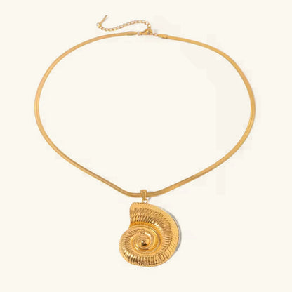 [AuraEcho]Cascadia Nautilus Gold Necklace