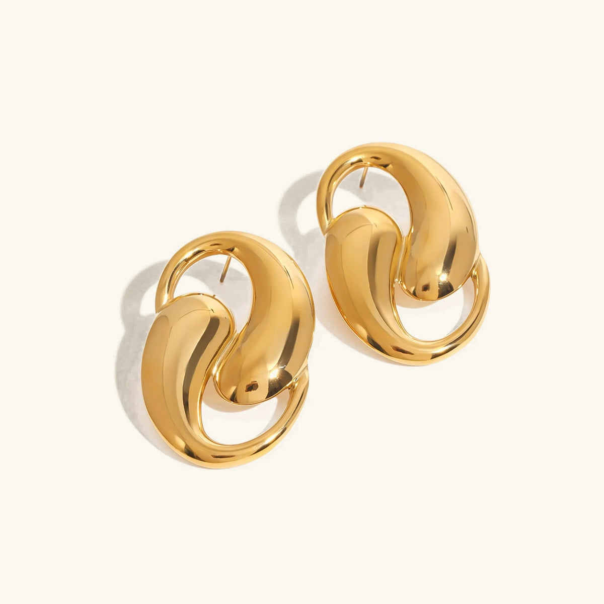[AuraEcho]Dansley Water Drop Gold Earrings