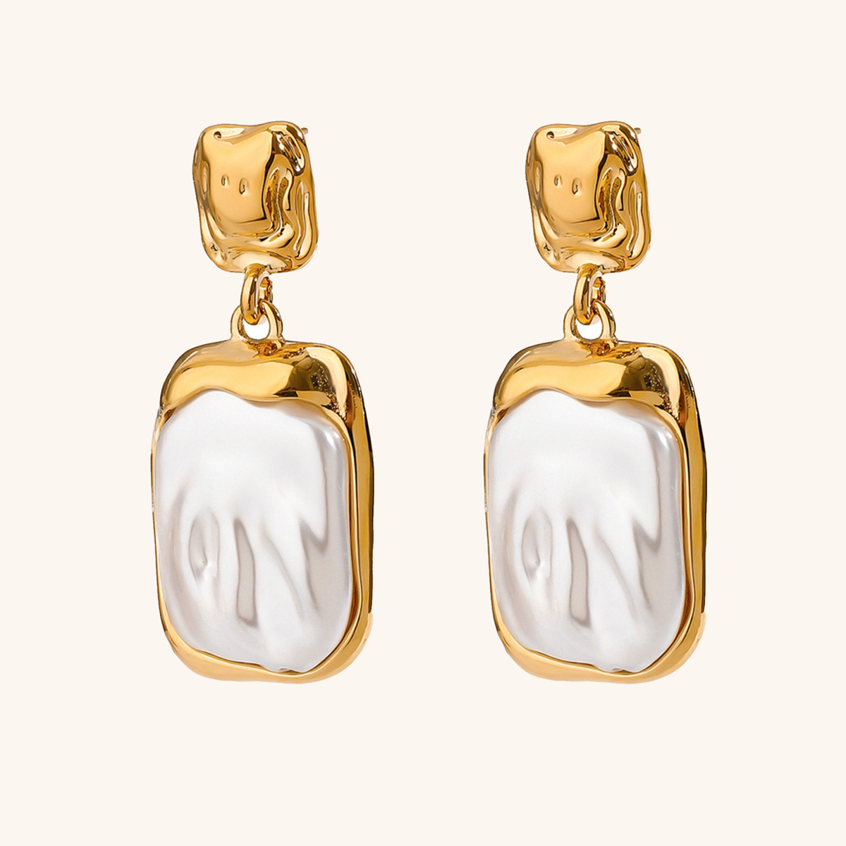 [AuraEcho]Brittany Freshwater Pearl Slate Earrings