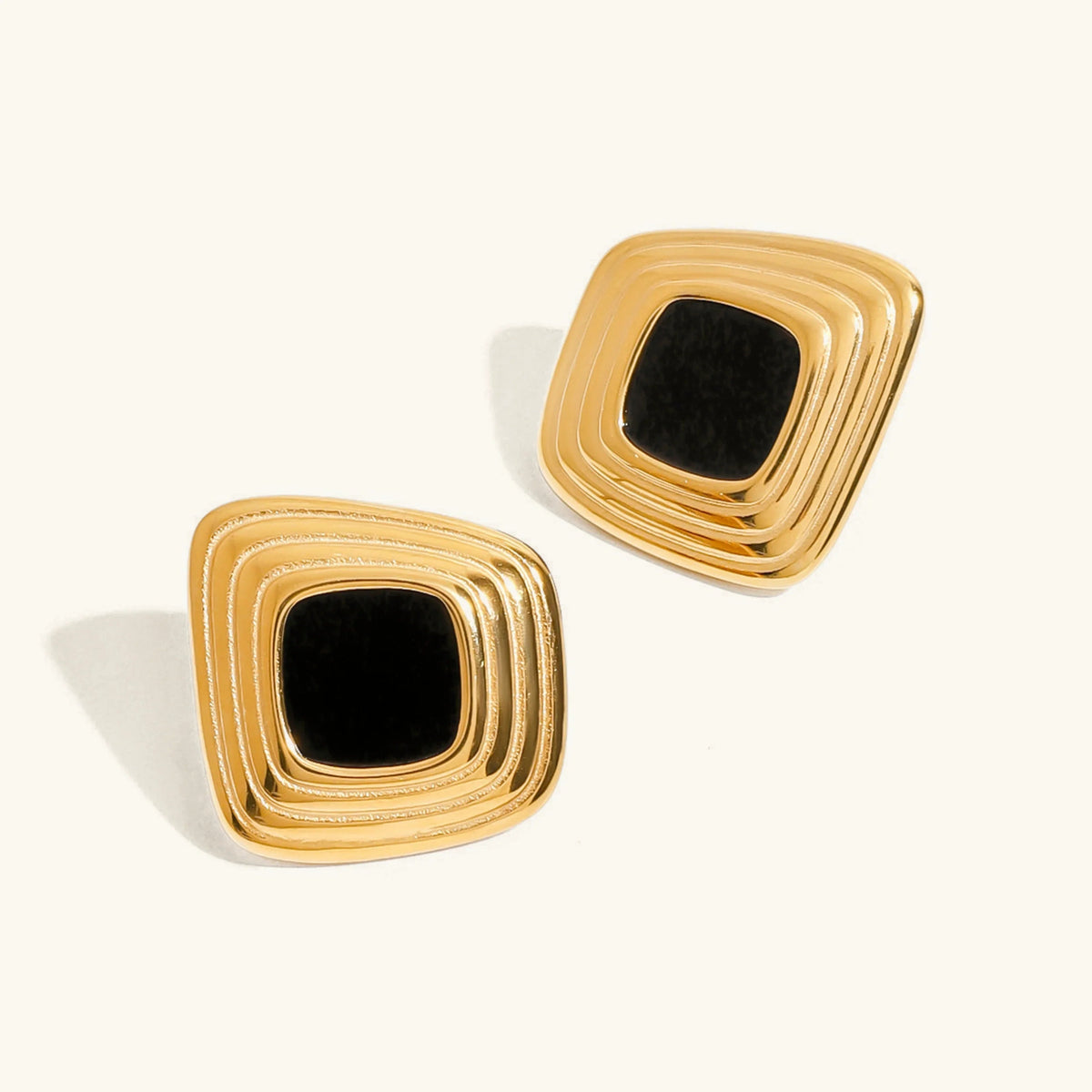 [AuraEcho]Sylvie Geometric Gold Earrings