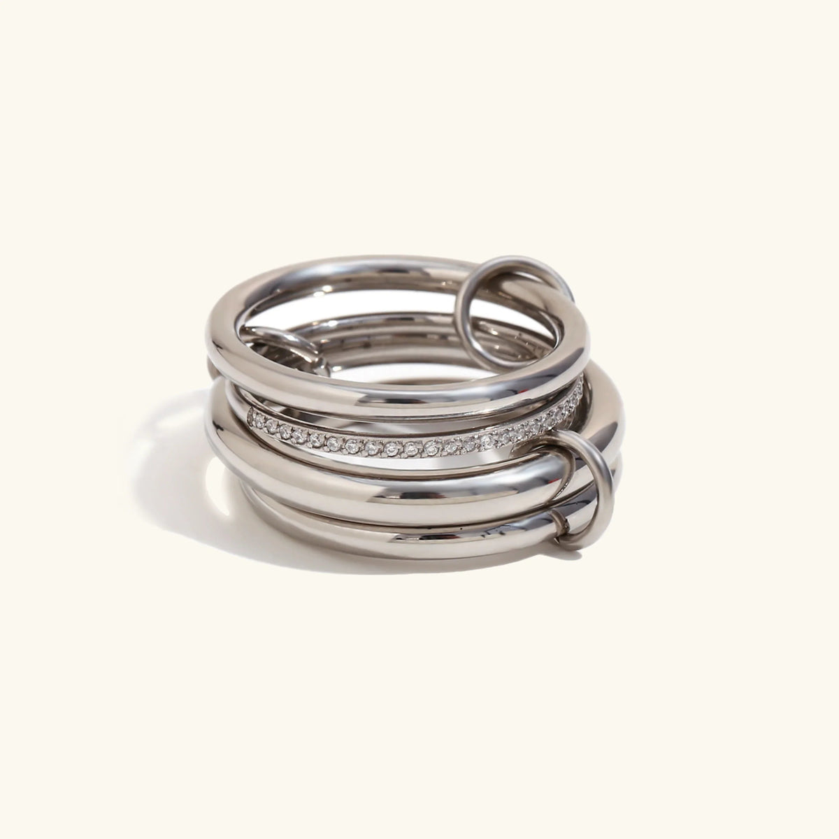[AuraEcho]Emmanuelle Diamond Ring Stack