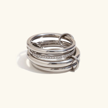 [AuraEcho]Emmanuelle Diamond Ring Stack