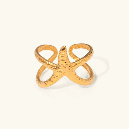 [AuraEcho]Aurelie Gold Starfish Ring