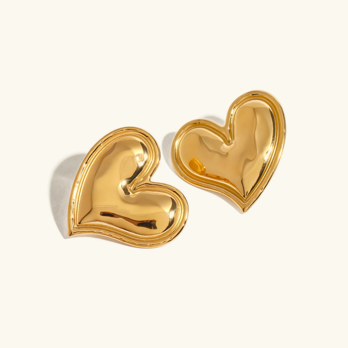 [AuraEcho]Liora Gold Heart Earrings