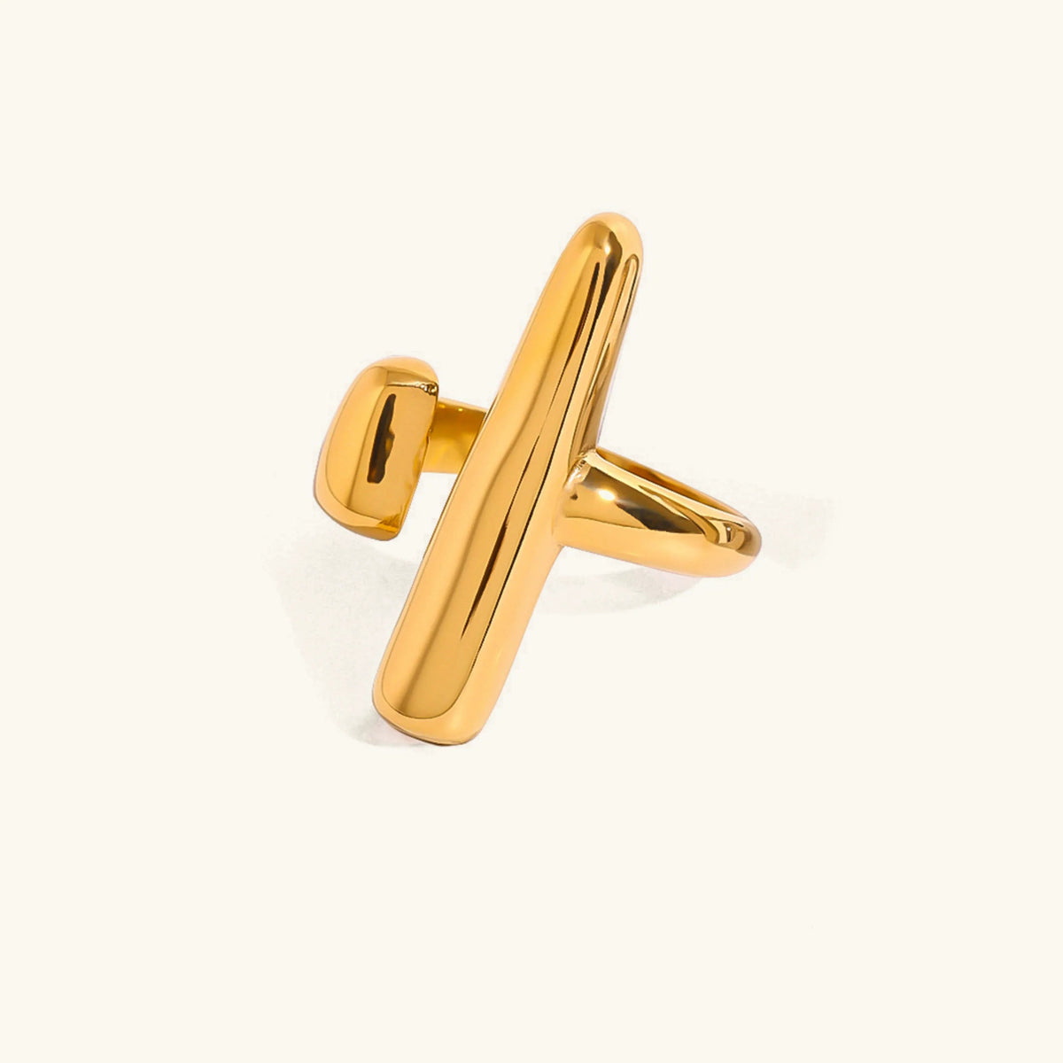 [AuraEcho]Seraphina Contemporary Gold Ring