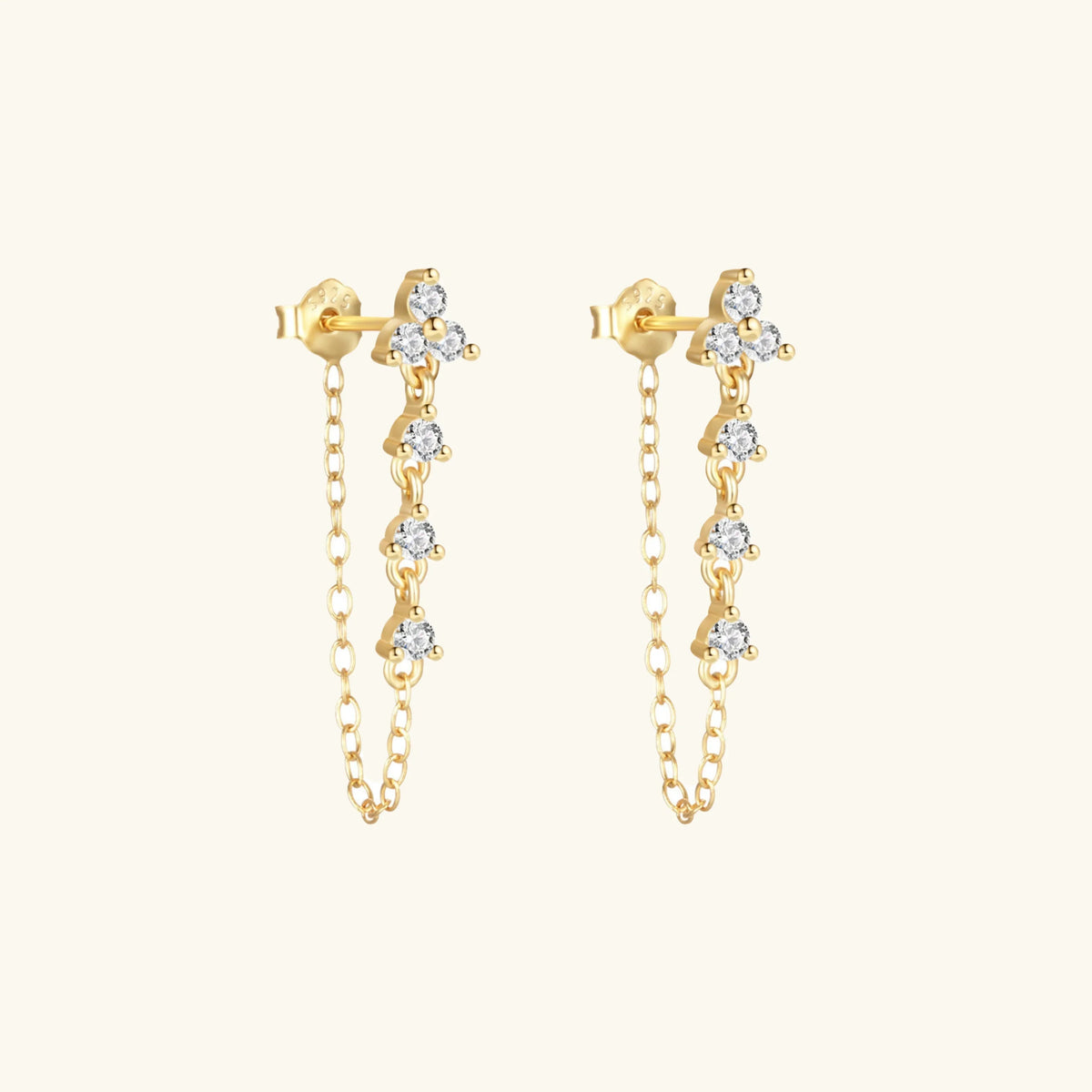 [AuraEcho]Daniella Diamond Chain Stud