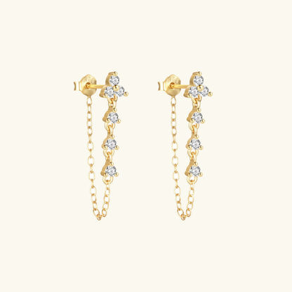 [AuraEcho]Daniella Diamond Chain Stud