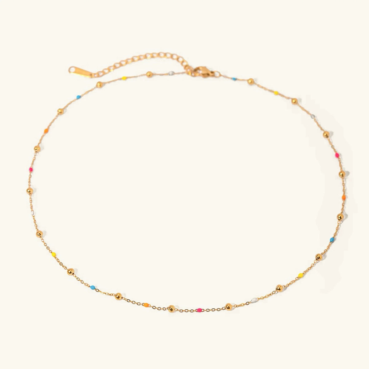[AuraEcho]Amphitrite Gold Chain Bead Necklace