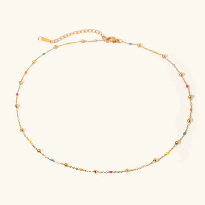 [AuraEcho]Amphitrite Gold Chain Bead Necklace