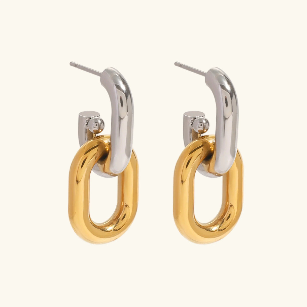 [AuraEcho]Taylor Two Tone Double Hoops