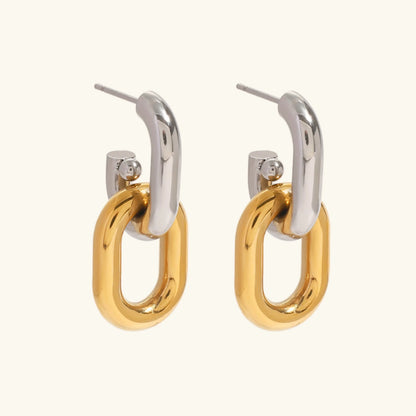[AuraEcho]Taylor Two Tone Double Hoops