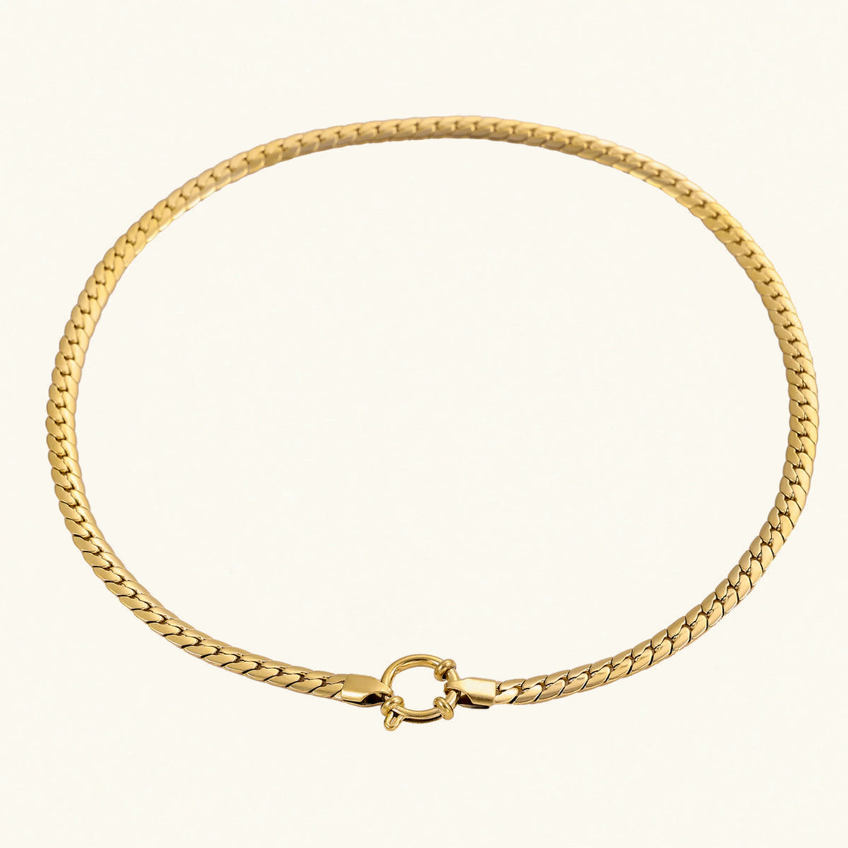 [AuraEcho]Gardenia Gold Herringbone Pendant