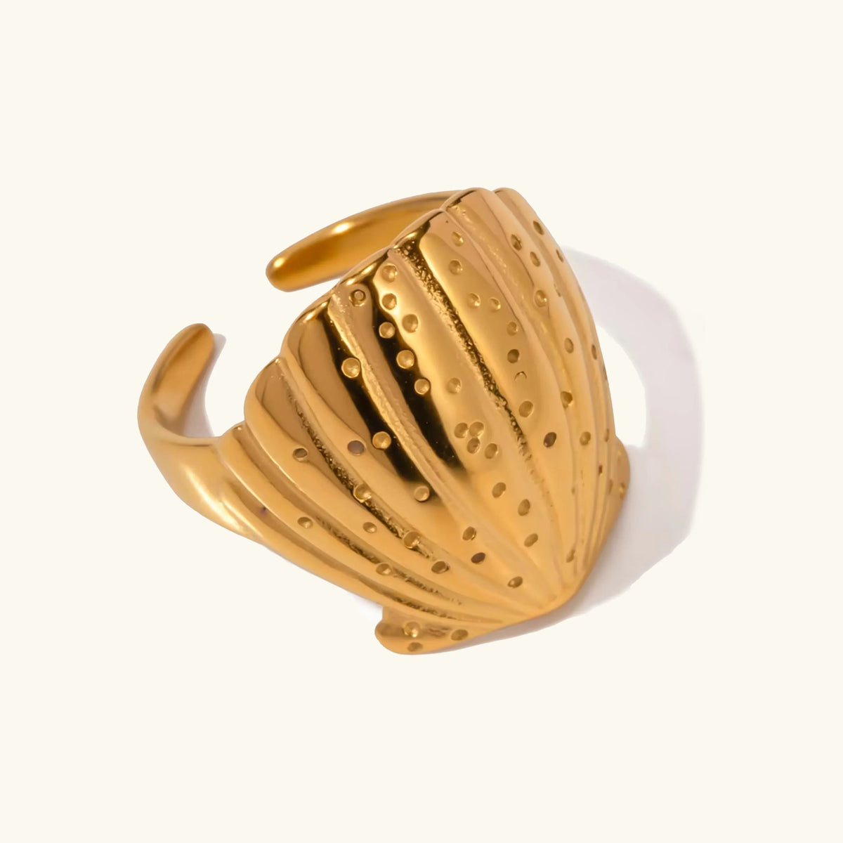 [AuraEcho]Aloha Gold Seashell Ring