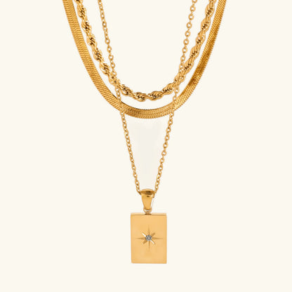 [AuraEcho]Raphaela Layered Gold Necklace