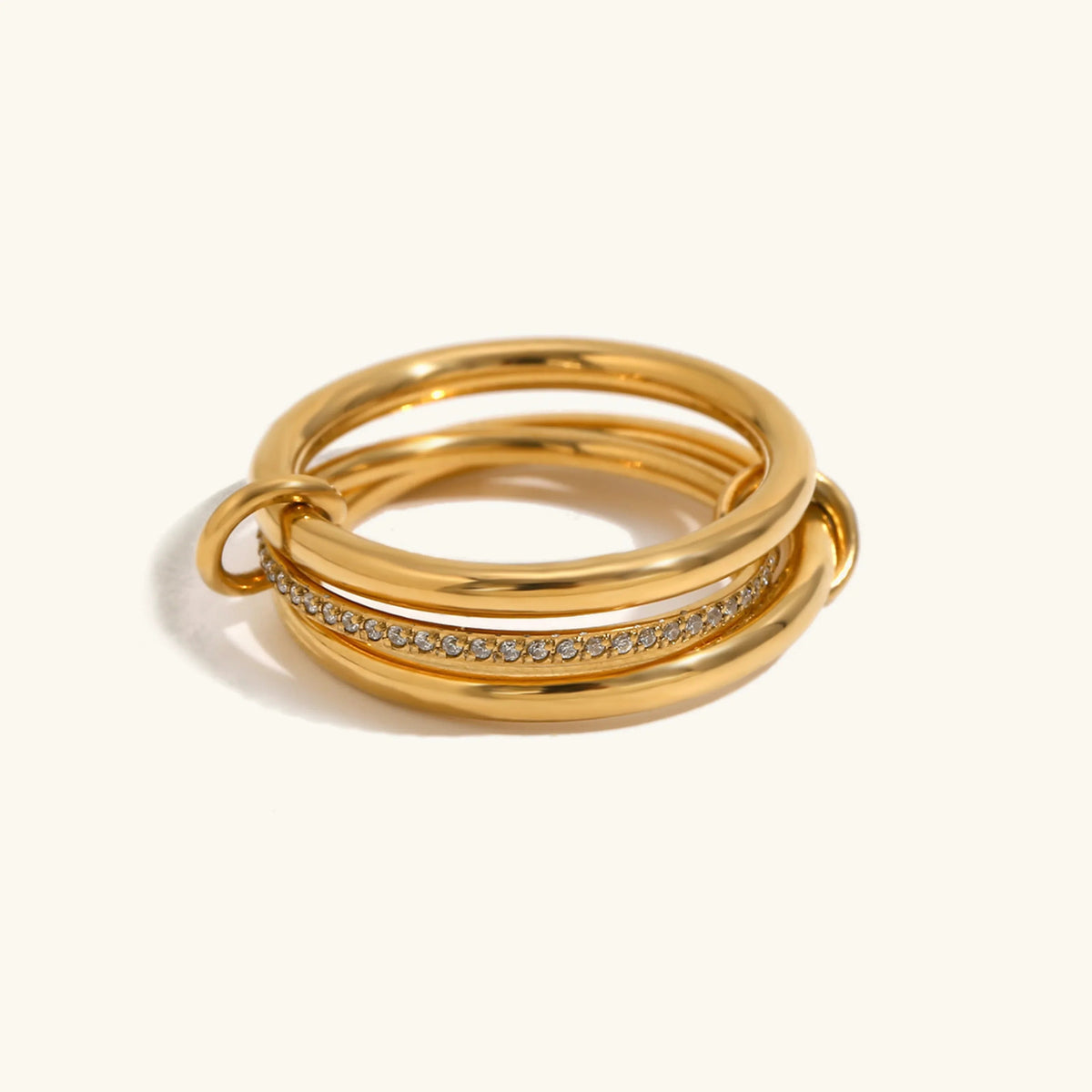 [AuraEcho]Dara Diamond Ring Stack