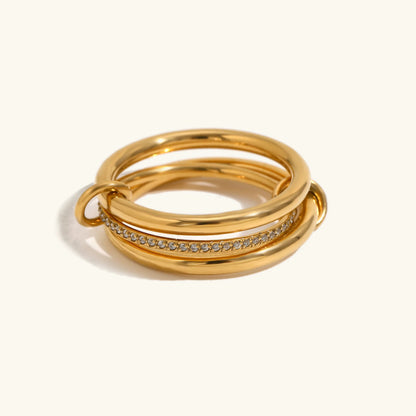 [AuraEcho]Dara Diamond Ring Stack