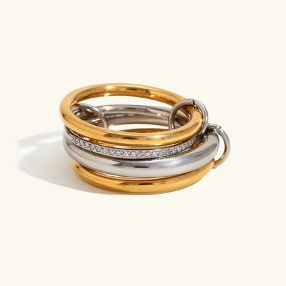 [AuraEcho]Aeliana Diamond Ring Stack