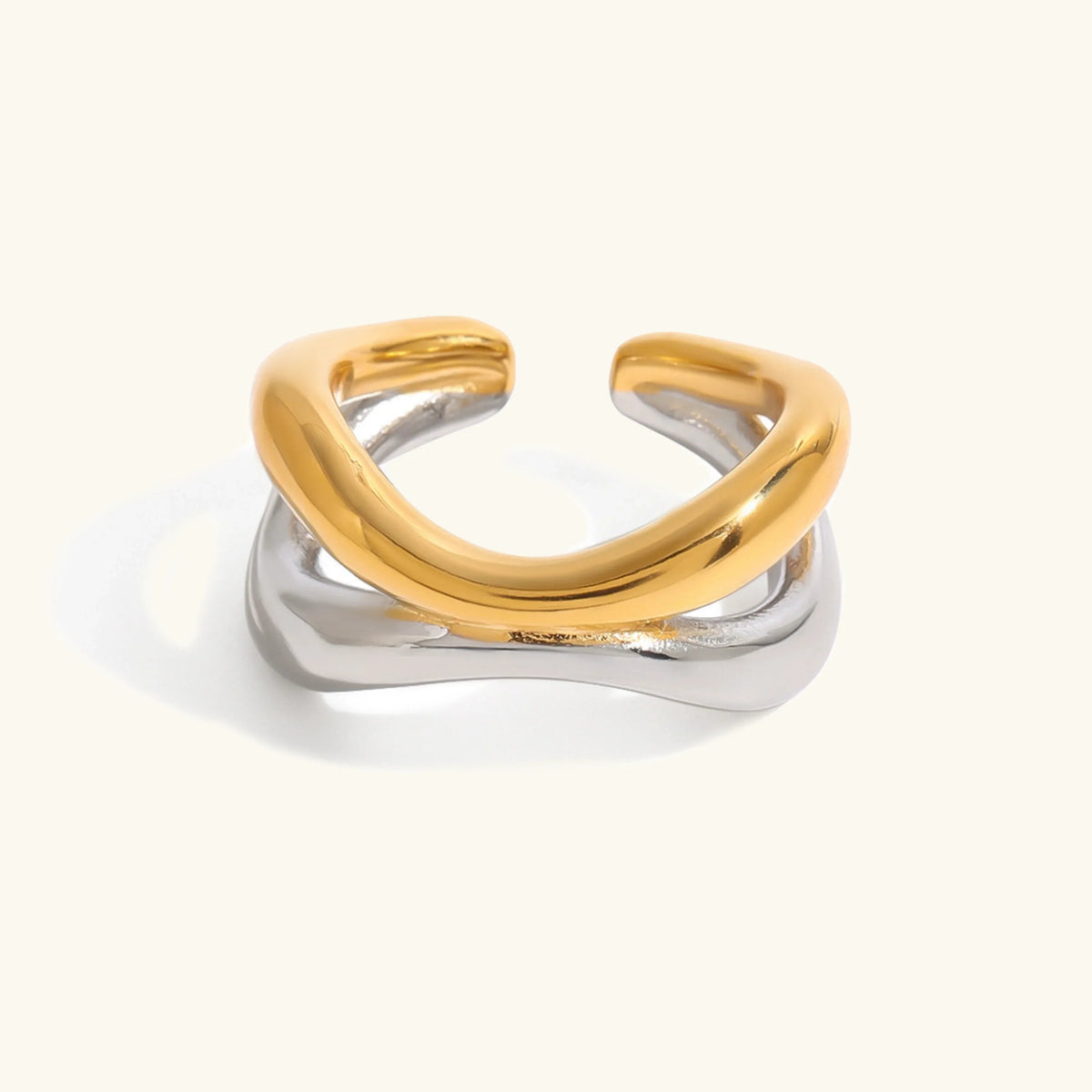 [AuraEcho]Deanna Gold Intertwined Ring