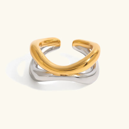 [AuraEcho]Deanna Gold Intertwined Ring