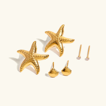 [AuraEcho]Arielle Ocean-Inspired Earring Bundle