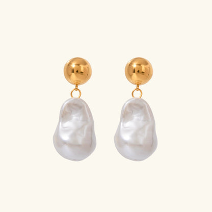 [AuraEcho]Ariana Chunky Pearl Drop Earrings
